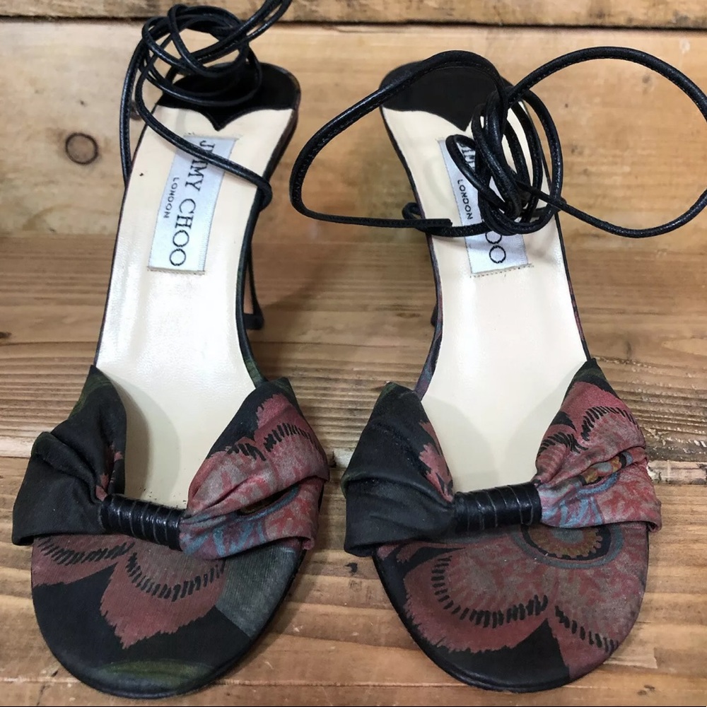 Jimmy choo high heels sandals floral sz 36.5 women
